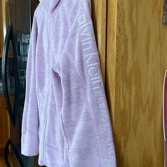 Light Purple Women’s Calvin Klein Performance Zip Up Fleece. Medium - Picture 2 of 4